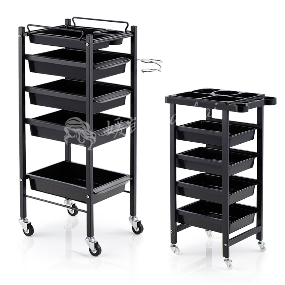 New Arrival Wholesale Luxury Golden Stainless Steel Salon Beauty Cart Rolling Trolley With 4 Wheels