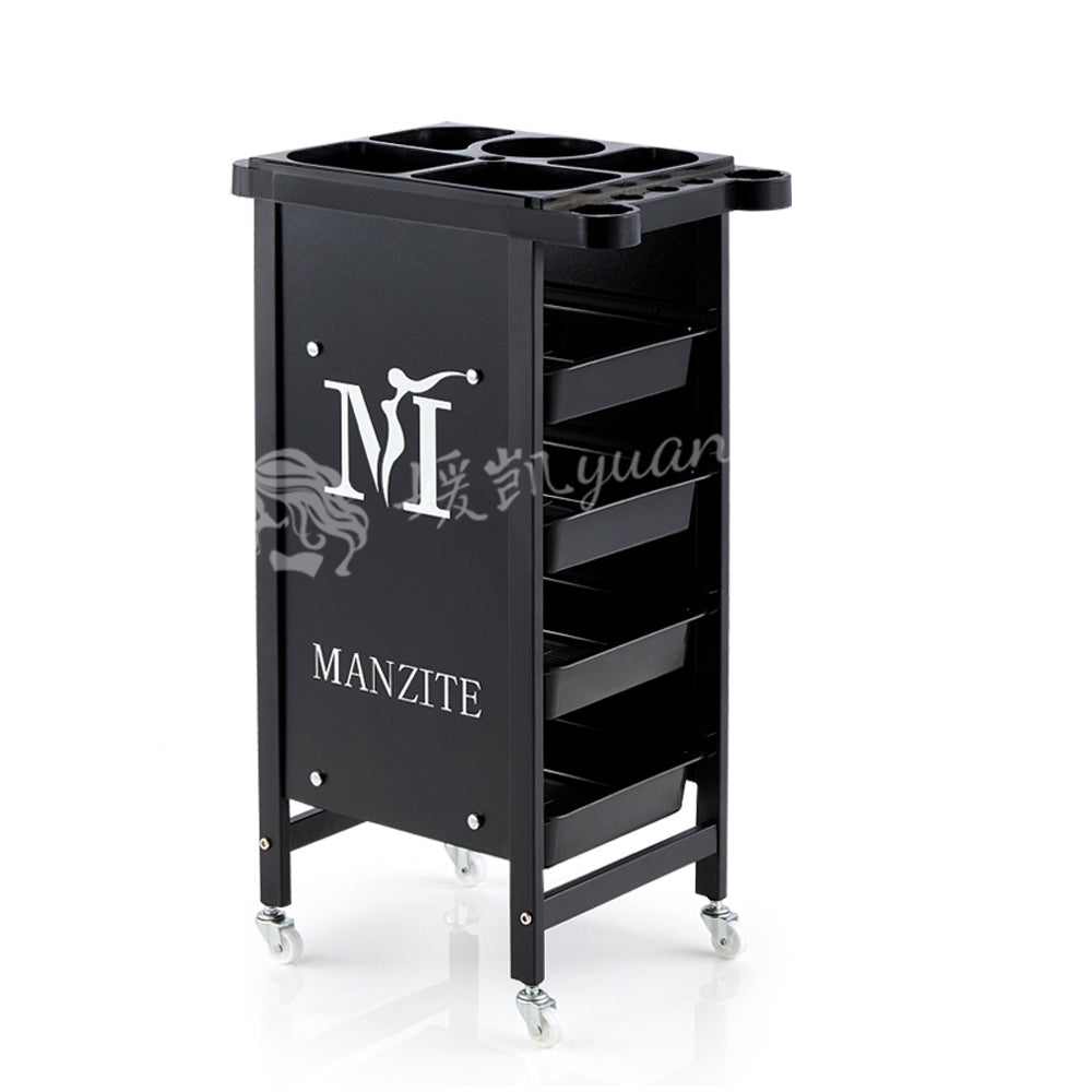 New Arrival Wholesale Luxury Golden Stainless Steel Salon Beauty Cart Rolling Trolley With 4 Wheels