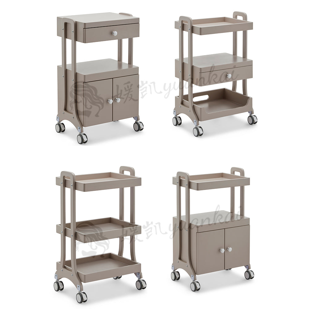 High-grade Beauty Trolley Beauty Salon Special Trolley Multi-functional With Cabinets Nail Embroidery Mobile Shelving