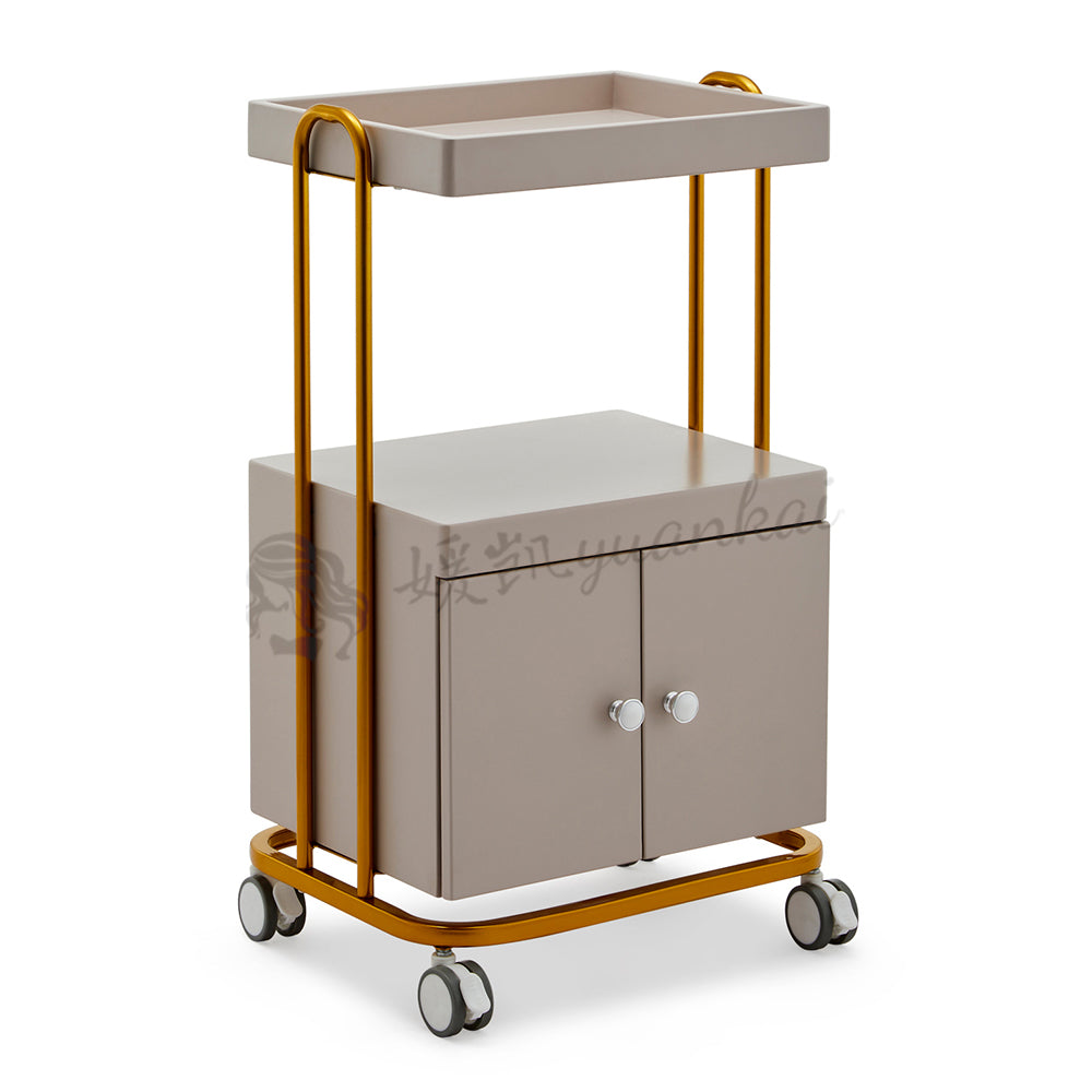 High-grade Beauty Trolley Beauty Salon Special Trolley Multi-functional With Cabinets Nail Embroidery Mobile Shelving