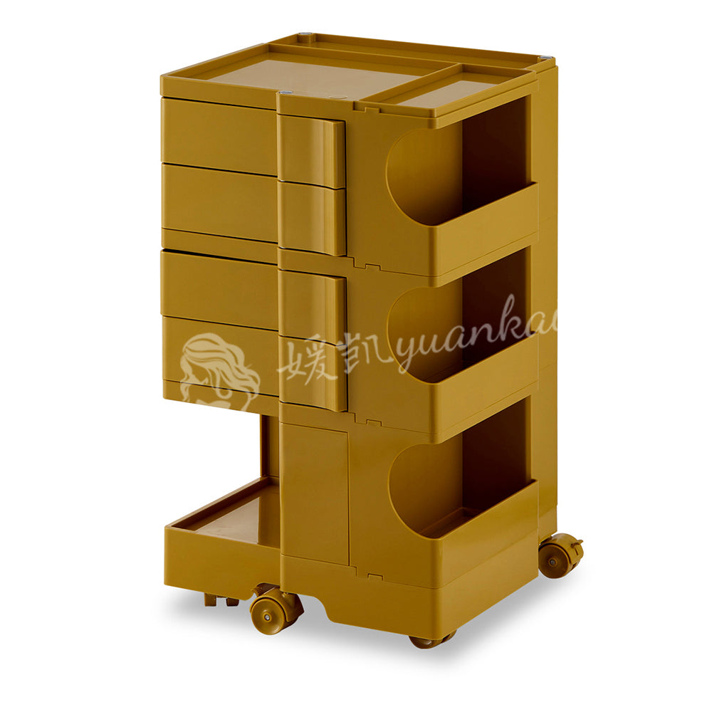 Salon Barbershop Equipment Furniture Strong Storage Metal Trolley Cabinet In Three Tiers