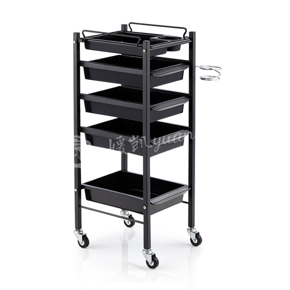 New Arrival Wholesale Luxury Golden Stainless Steel Salon Beauty Cart Rolling Trolley With 4 Wheels