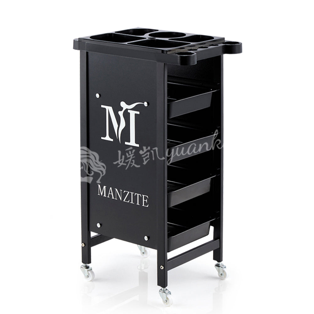 New Arrival Wholesale Luxury Golden Stainless Steel Salon Beauty Cart Rolling Trolley With 4 Wheels