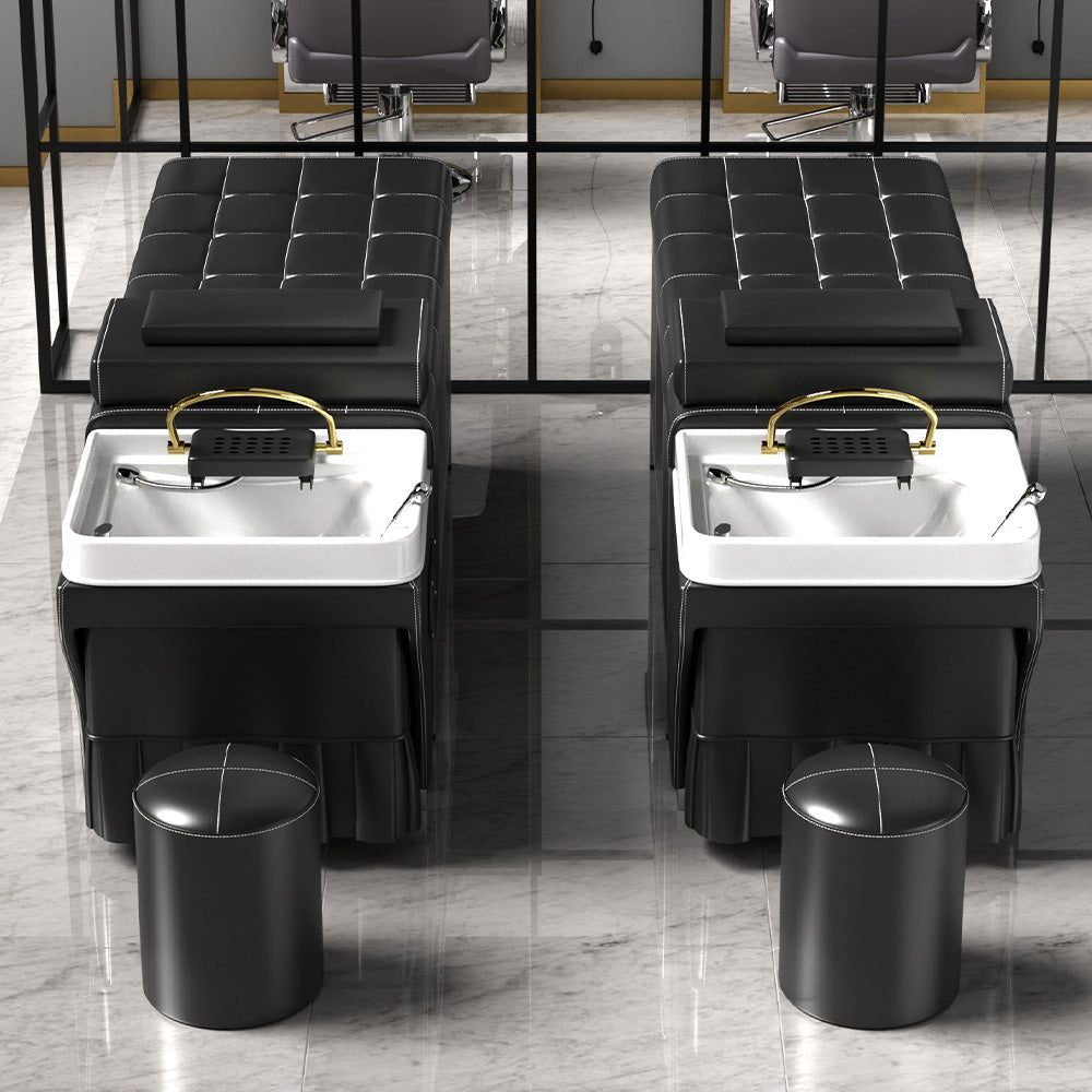 Hot selling high-end Thai hair treatment shampoo bed Hairdresser water cycle steel frame bed