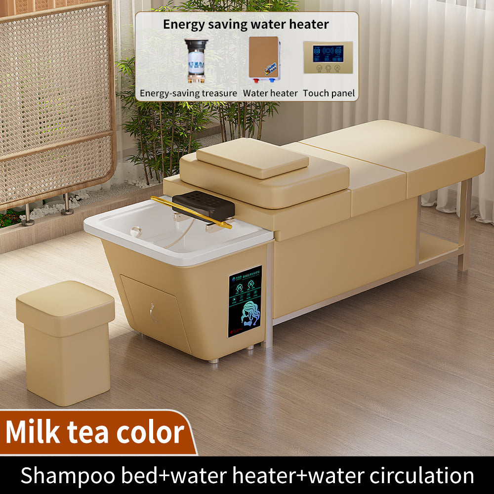 Barber shop water storage bed beauty salon Dedicated head Therapy shampoo bed with 60L water storage tank