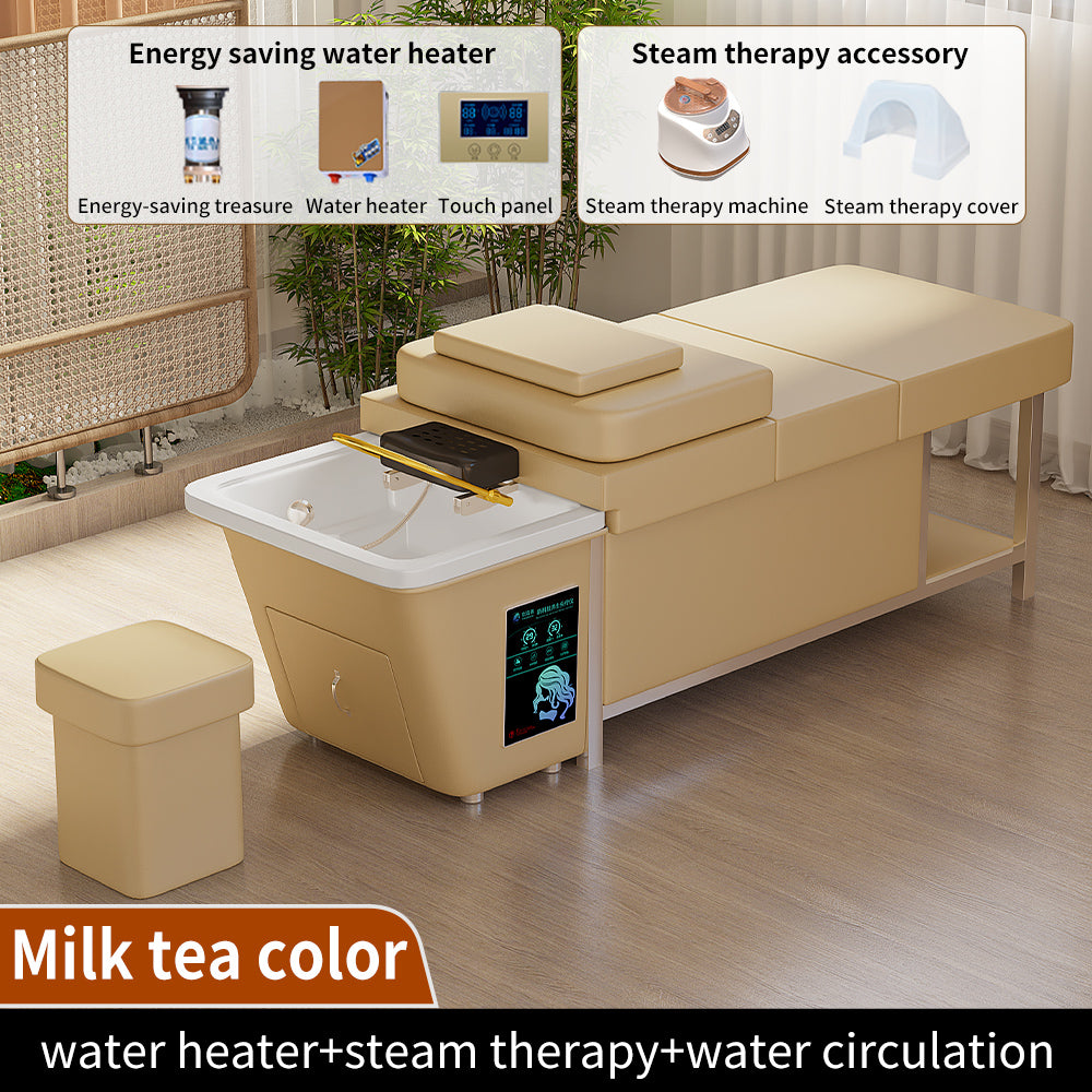 Barber shop water storage bed beauty salon Dedicated head Therapy shampoo bed with 60L water storage tank