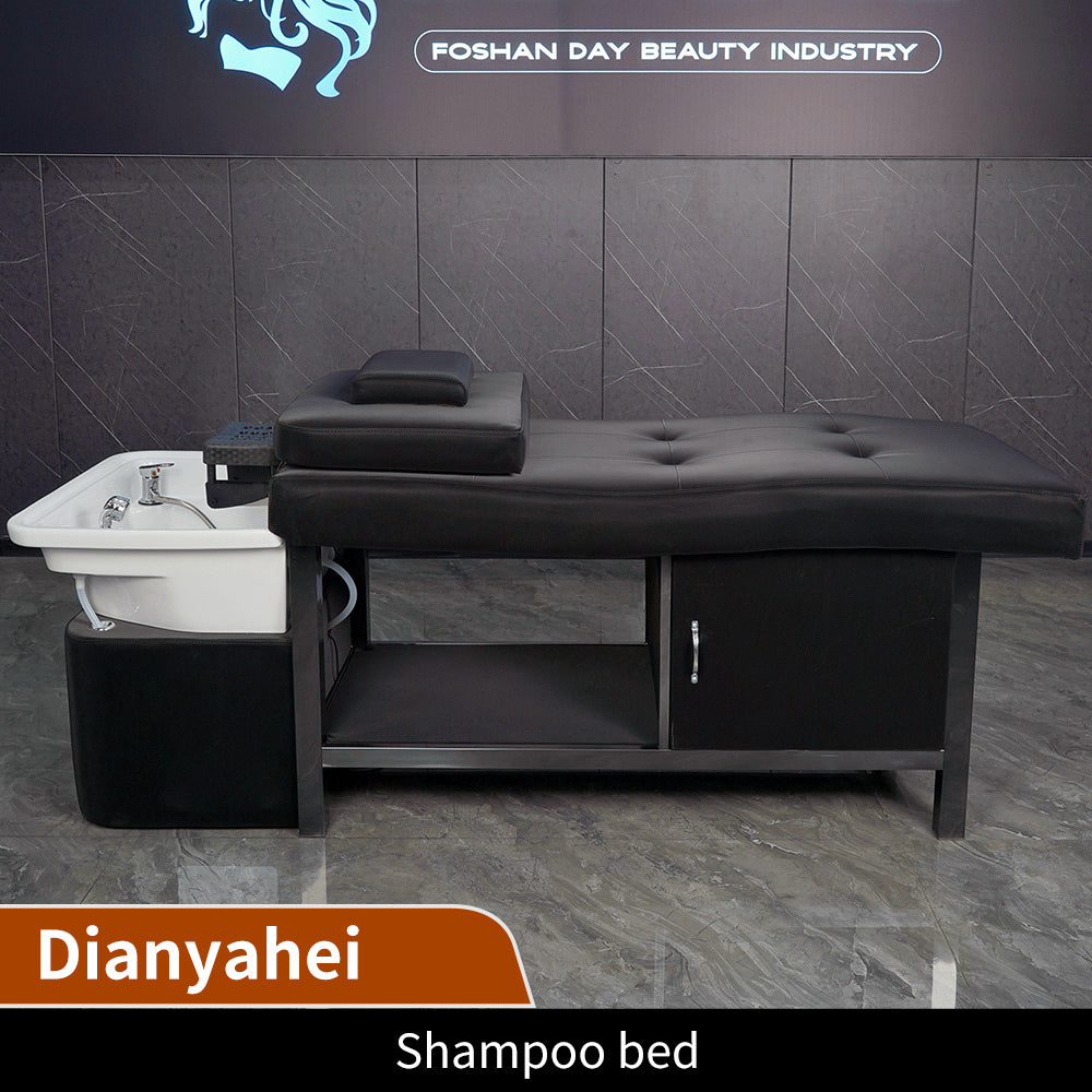 High-end ceramic basin shampoo bed barber shop exclusive beauty salon massage integrated spa bed