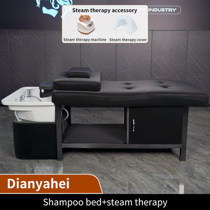 High-end ceramic basin shampoo bed barber shop exclusive beauty salon massage integrated spa bed