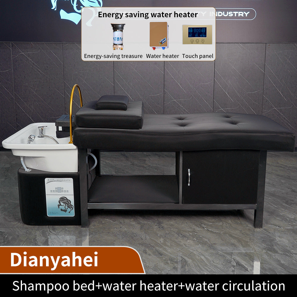 High-end ceramic basin shampoo bed barber shop exclusive beauty salon massage integrated spa bed