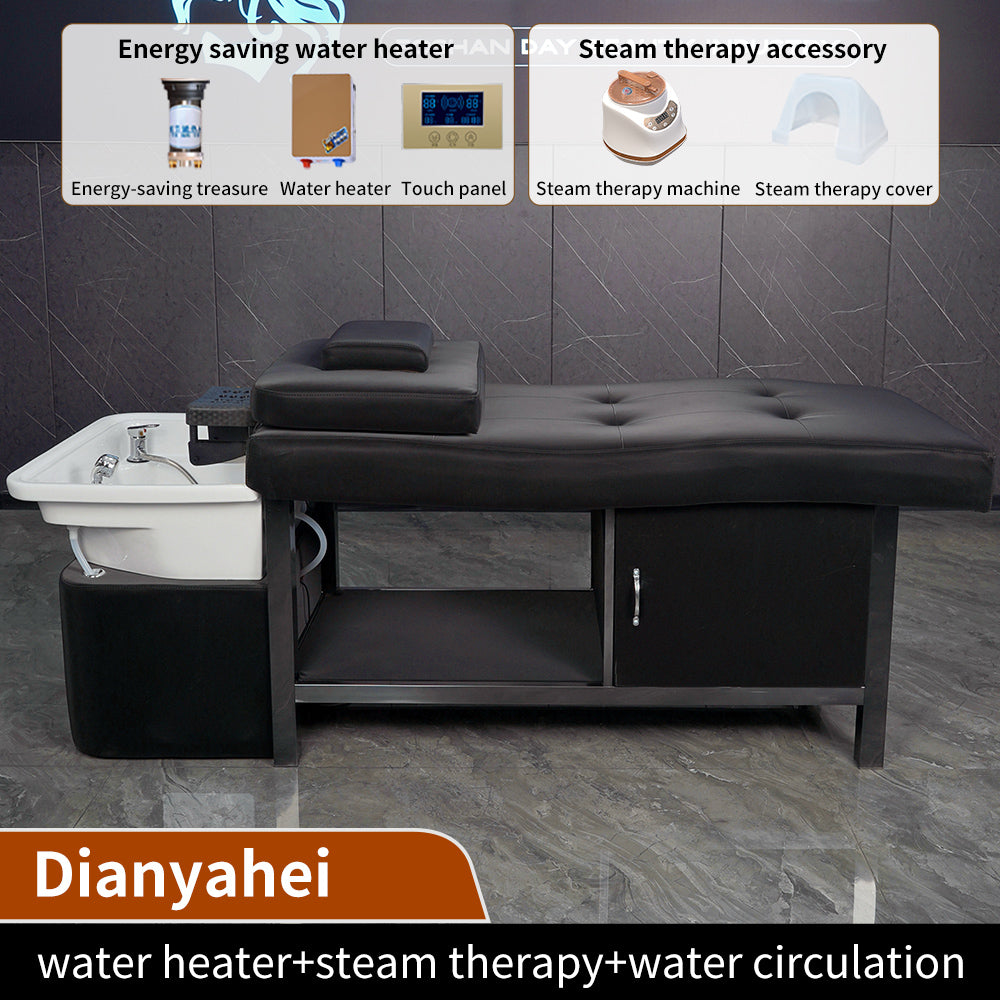 High-end ceramic basin shampoo bed barber shop exclusive beauty salon massage integrated spa bed