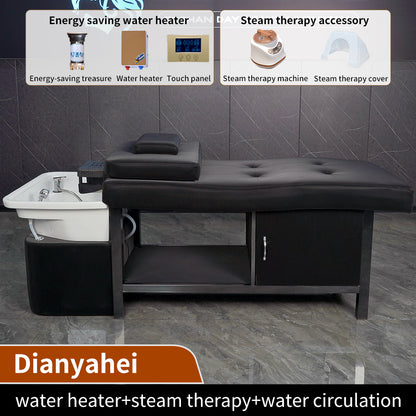 High-end ceramic basin shampoo bed barber shop exclusive beauty salon massage integrated spa bed