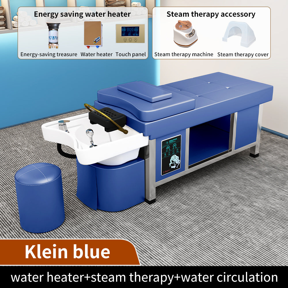 Hot Sale Salon Equipment Shampoo Bed Beauty Salon Barber Shop Dedicated Multi-function Ceramic Massage Bed with Water Circulation
