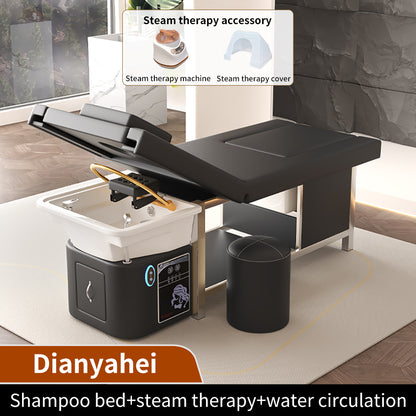 Hot Sale Salon Electric Shampoo Bed Barber Shop Special Massage Bed with Smart Water Circulation Spa Equipment
