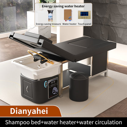 Hot Sale Salon Electric Shampoo Bed Barber Shop Special Massage Bed with Smart Water Circulation Spa Equipment