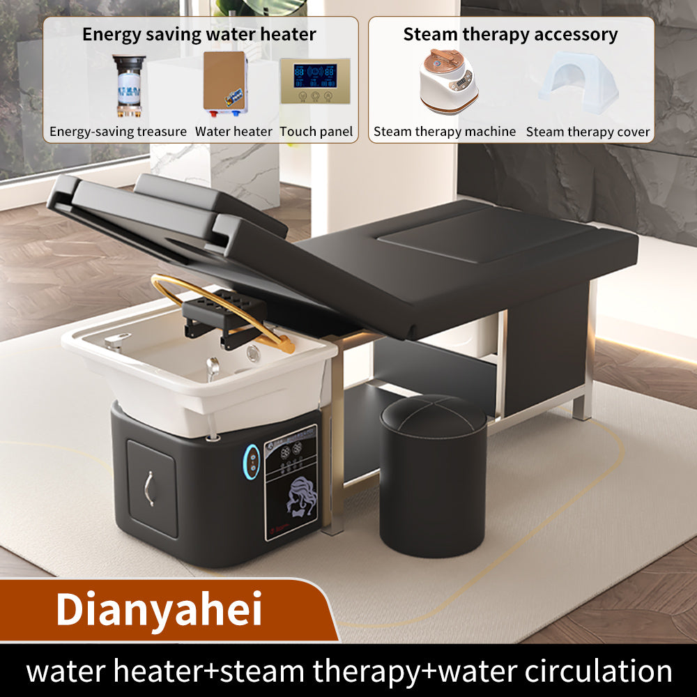 Hot Sale Salon Electric Shampoo Bed Barber Shop Special Massage Bed with Smart Water Circulation Spa Equipment