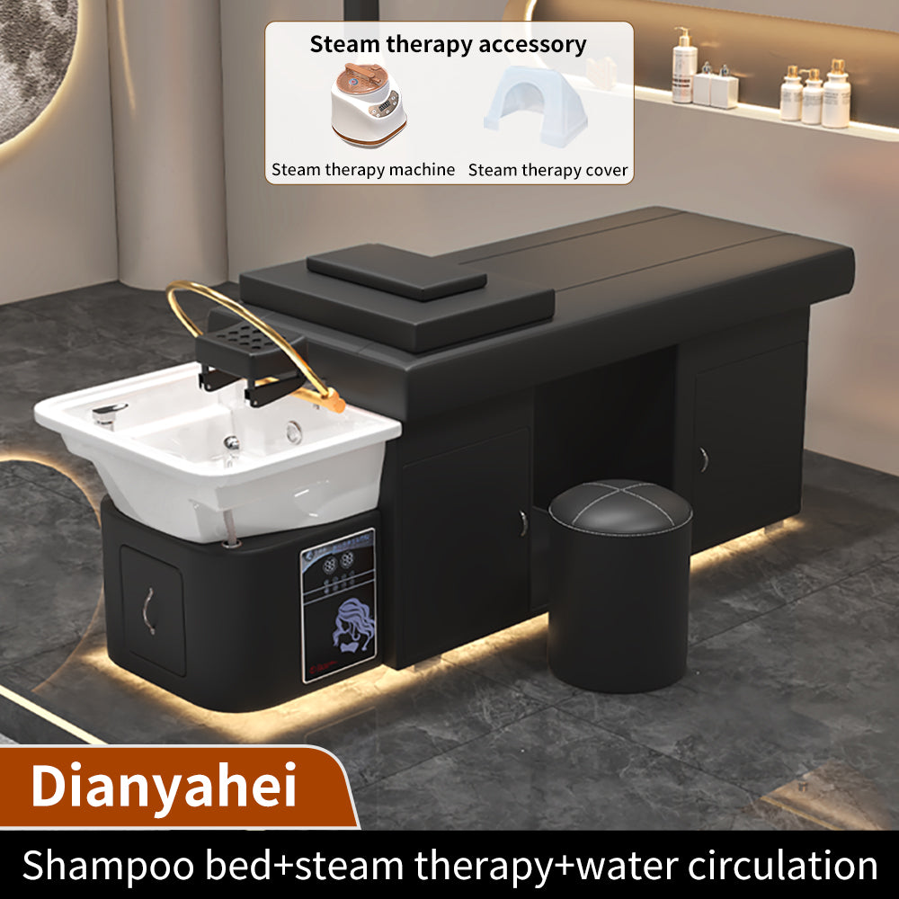 Thai Hair Care Shampoo Bed Barber Shop Hair Salon Special Smart Beauty Bed with LED Light