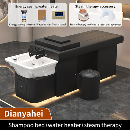 Thai Hair Care Shampoo Bed Barber Shop Hair Salon Special Smart Beauty Bed with LED Light