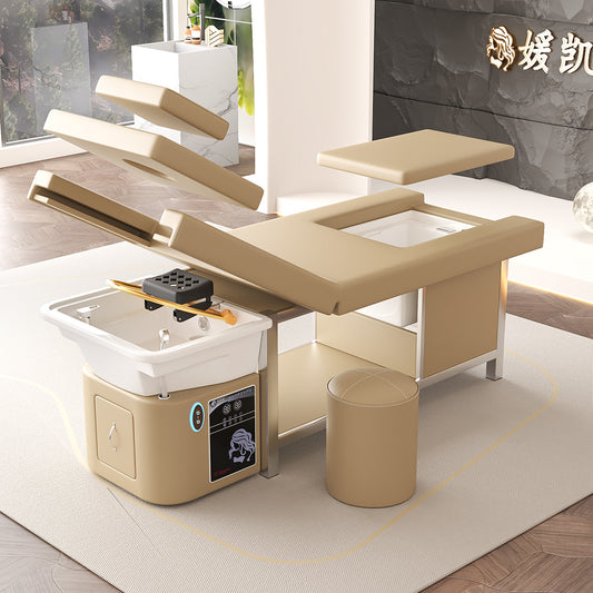 Hot Sale Salon Electric Shampoo Bed Barber Shop Special Massage Bed with Smart Water Circulation Spa Equipment