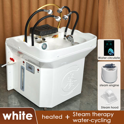 Portable shampoo basin with 60-litre water tank barber shop Movable sink