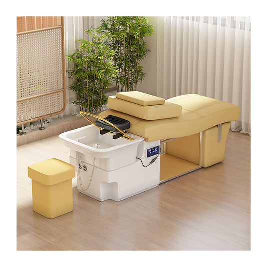 S-type shampoo bed beauty salon hair salon dedicated intelligent water circulation fumigation massage head therapy bed