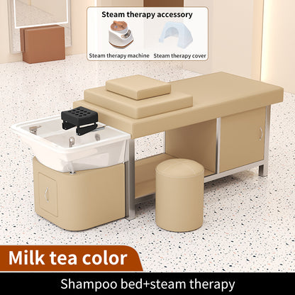 Thailand ceramic basin shampoo bed high-end hair massage head therapy bed for beauty salon