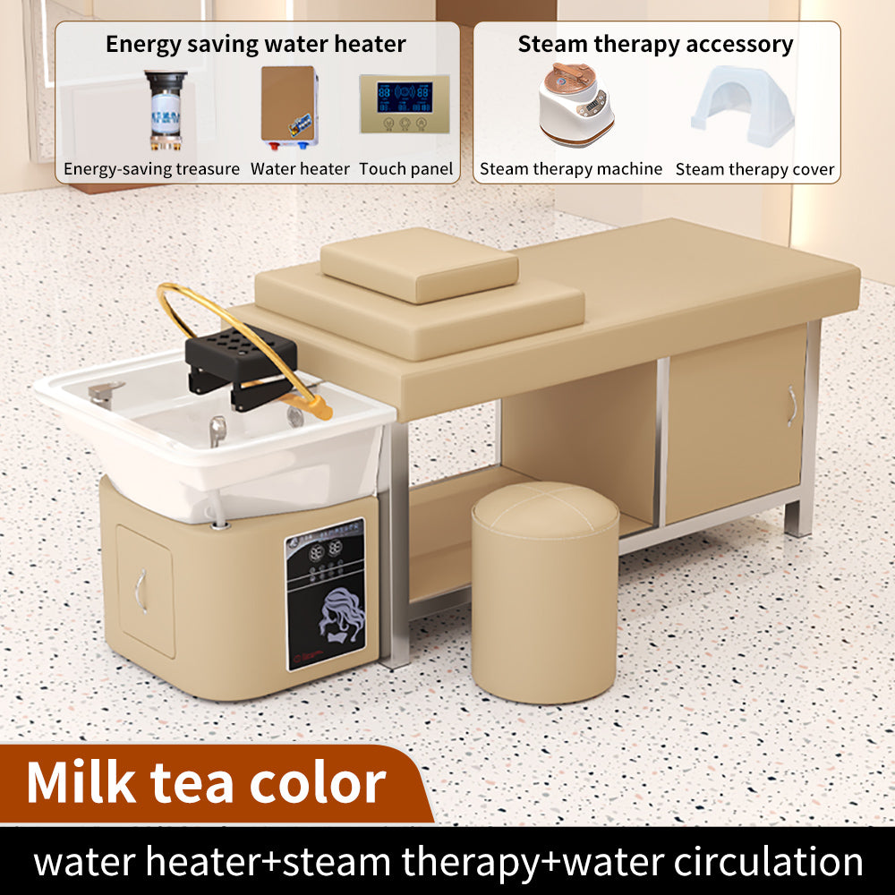 Thailand ceramic basin shampoo bed high-end hair massage head therapy bed for beauty salon