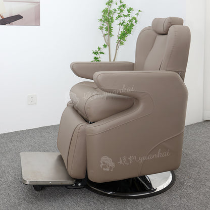 High-end electric reclining physiotherapychair barber shop beauty salon specialoil head lifting hair cutting chair