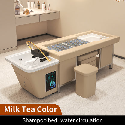 Beauty salon Dedicated Moxibustion Foot Bath Integrated Thai Shampoo Bed Intelligent Constant Temperature Water Circulation Head Therapy Bed