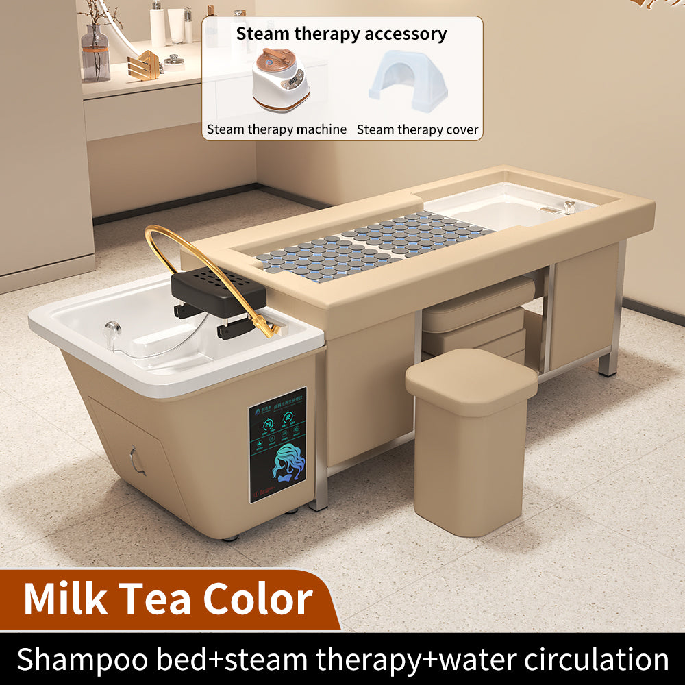 Beauty salon Dedicated Moxibustion Foot Bath Integrated Thai Shampoo Bed Intelligent Constant Temperature Water Circulation Head Therapy Bed