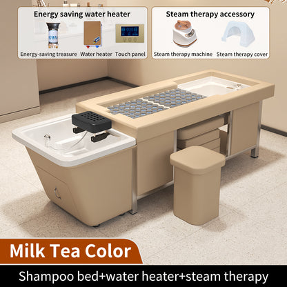 Beauty salon Dedicated Moxibustion Foot Bath Integrated Thai Shampoo Bed Intelligent Constant Temperature Water Circulation Head Therapy Bed