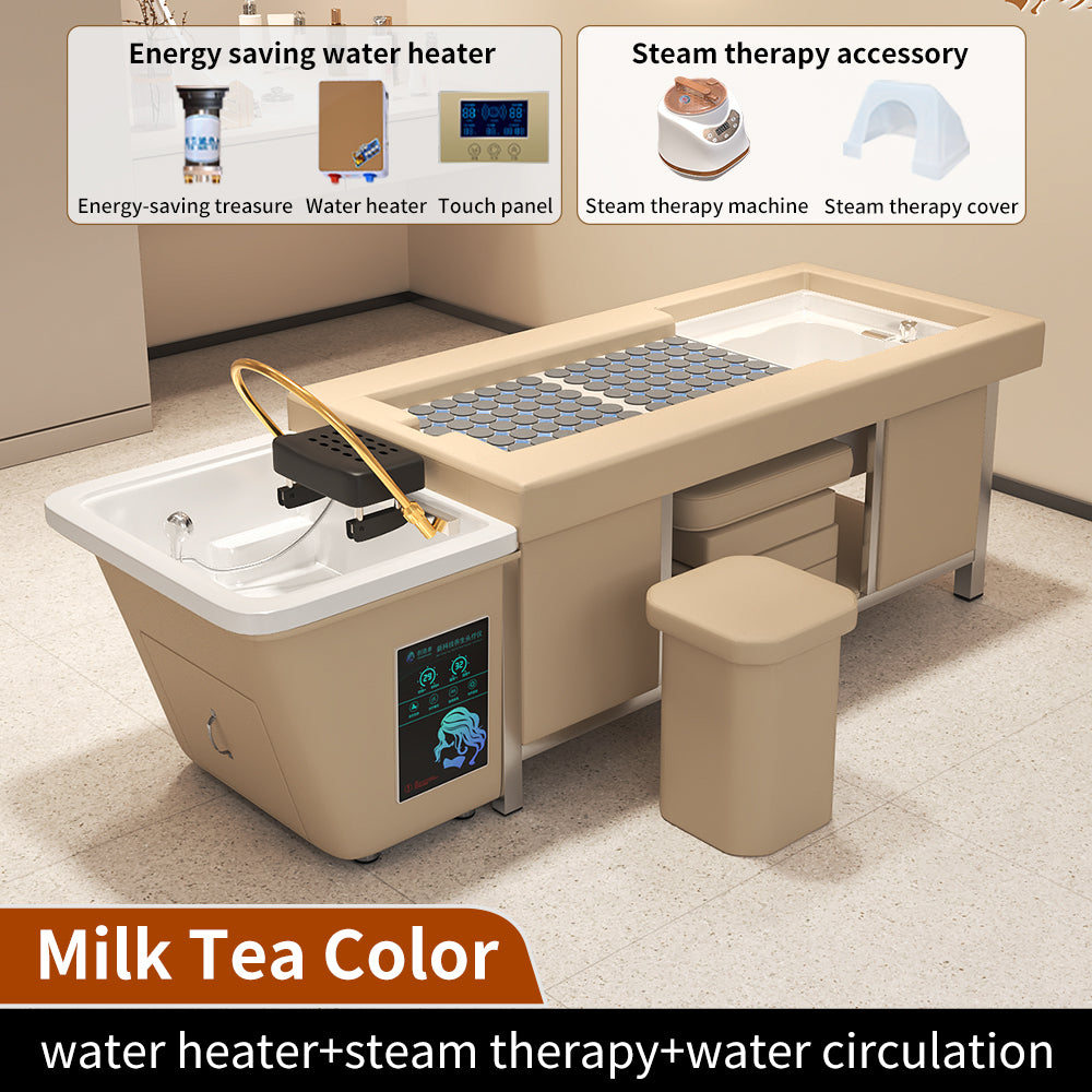 Beauty salon Dedicated Moxibustion Foot Bath Integrated Thai Shampoo Bed Intelligent Constant Temperature Water Circulation Head Therapy Bed