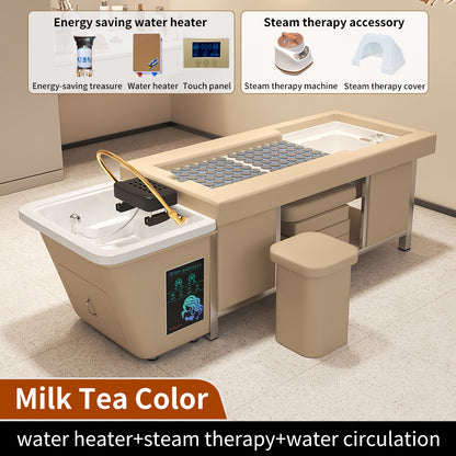 Beauty salon Dedicated Moxibustion Foot Bath Integrated Thai Shampoo Bed Intelligent Constant Temperature Water Circulation Head Therapy Bed