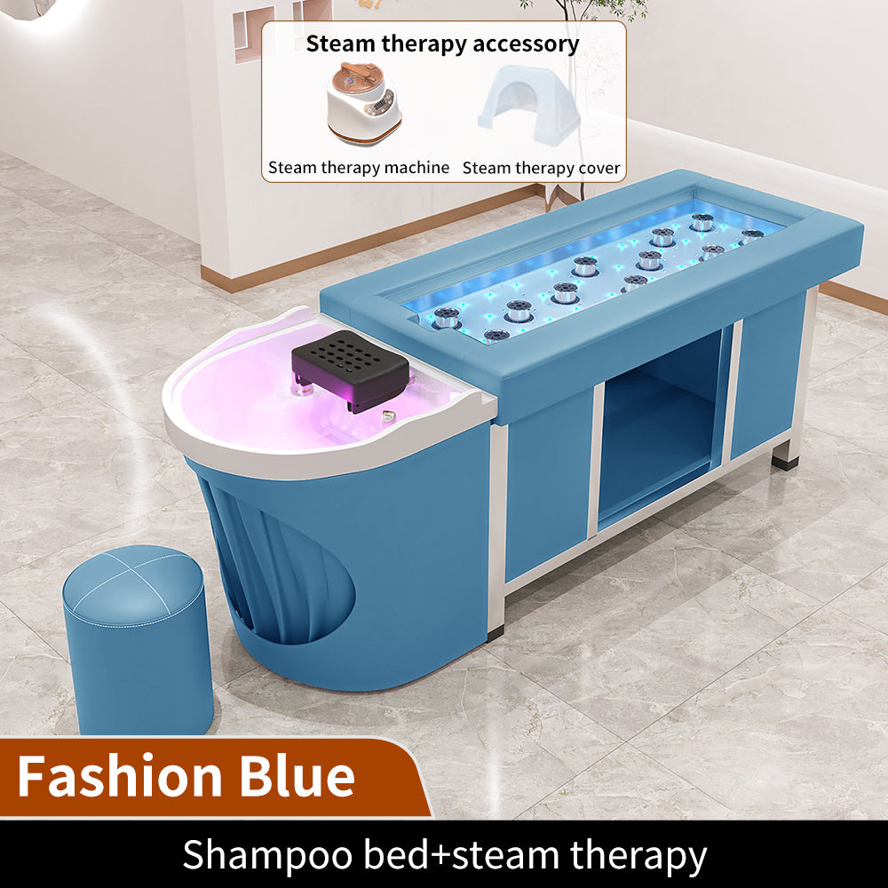 Beauty shop dedicated smokeless moxibustion bed intelligent water heater water circulation integrated shampoo bed