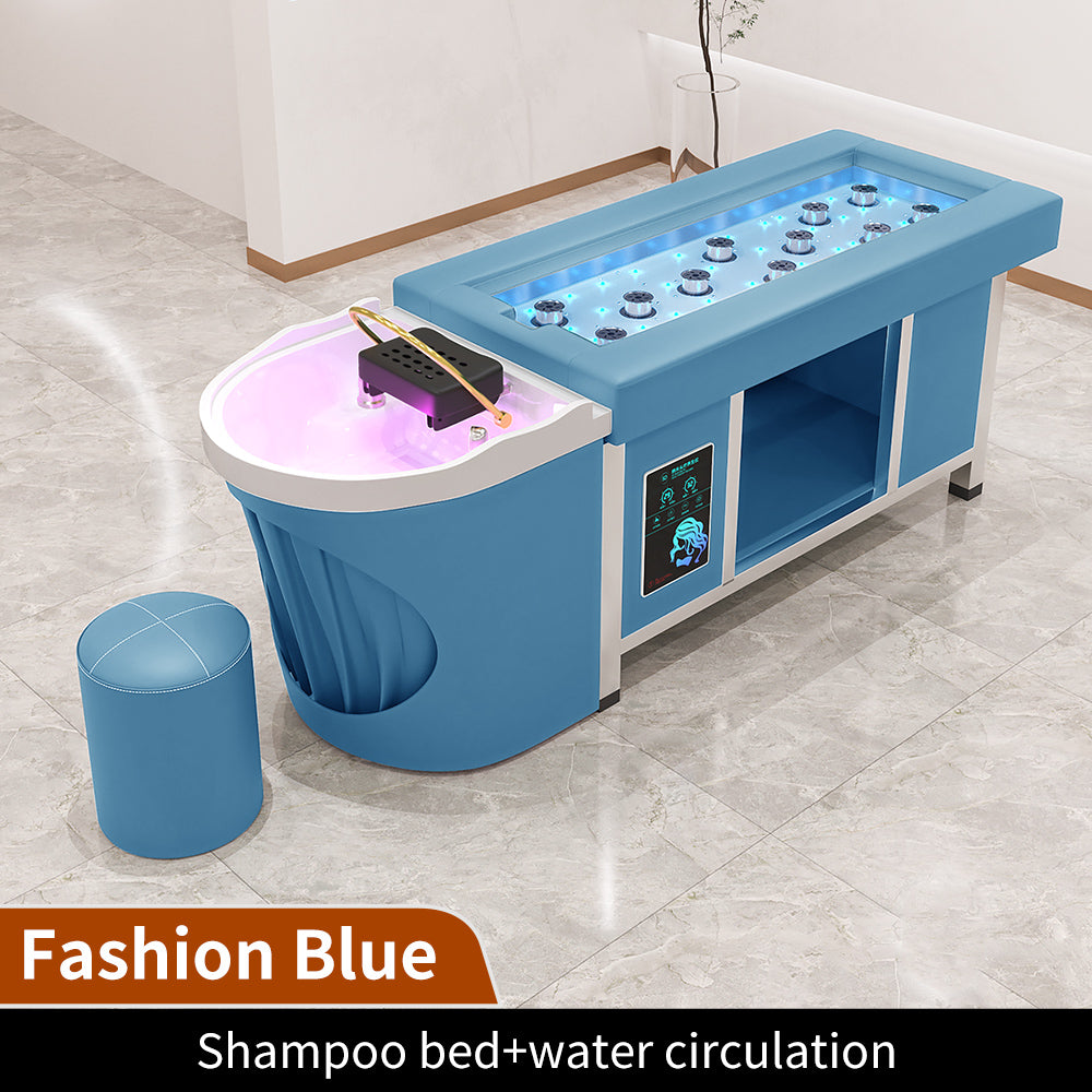 Beauty shop dedicated smokeless moxibustion bed intelligent water heater water circulation integrated shampoo bed