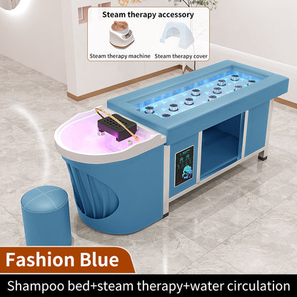 Beauty shop dedicated smokeless moxibustion bed intelligent water heater water circulation integrated shampoo bed