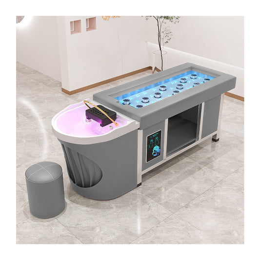 Beauty shop dedicated smokeless moxibustion bed intelligent water heater water circulation integrated shampoo bed