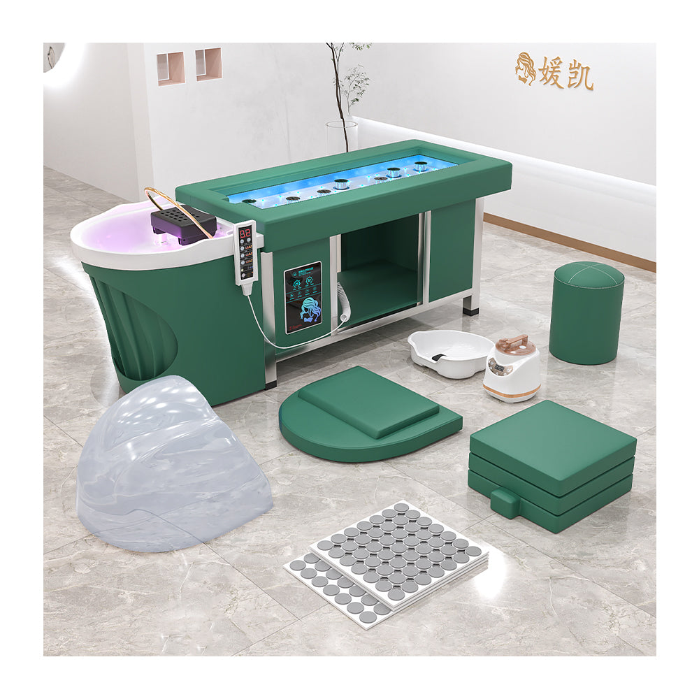 Beauty shop dedicated smokeless moxibustion bed intelligent water heater water circulation integrated shampoo bed