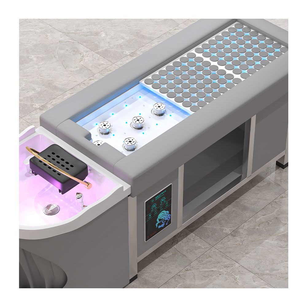 Beauty shop dedicated smokeless moxibustion bed intelligent water heater water circulation integrated shampoo bed