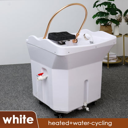 Beauty salon special water circulation hair nourishing constant temperature water heater head therapy movable shampoo Basin