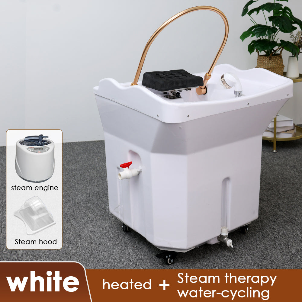 Beauty salon special water circulation hair nourishing constant temperature water heater head therapy movable shampoo Basin
