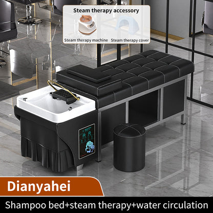 Hot selling high-end Thai hair treatment shampoo bed Hairdresser water cycle steel frame bed