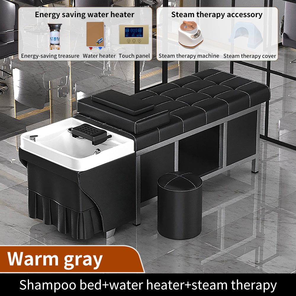 Hot selling high-end Thai hair treatment shampoo bed Hairdresser water cycle steel frame bed