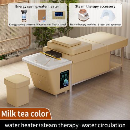 Barber shop water storage bed beauty salon Dedicated head Therapy shampoo bed with 60L water storage tank